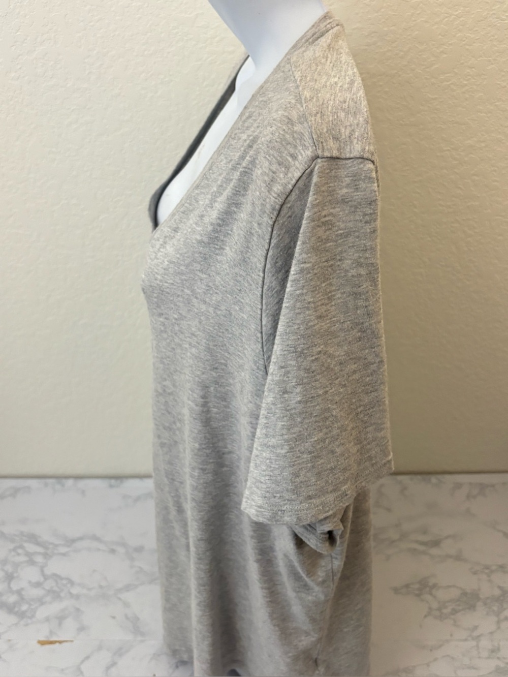 Terra & Sky Short Sleeve Pullover Top Women’s 2X 20W 22W Gray Shirt - Picture 4 of 8